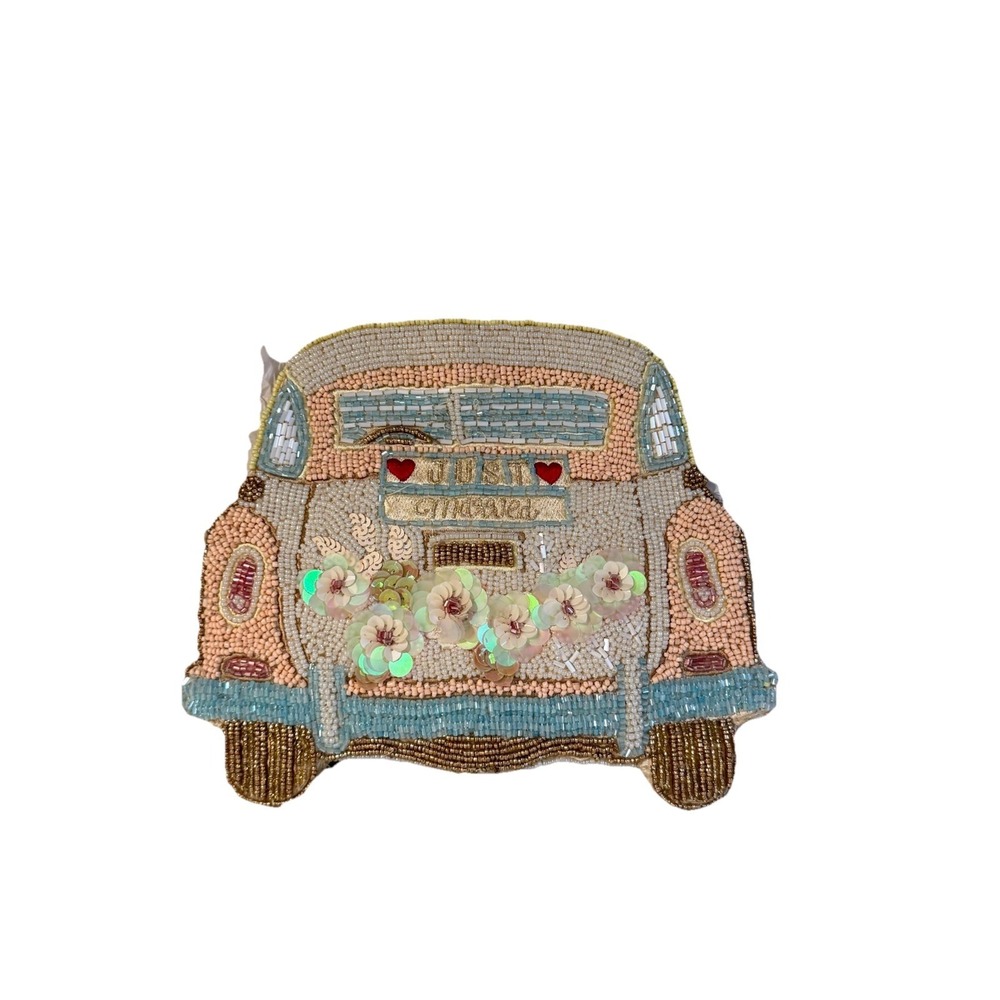 New Release Handcrafted in India‎ Just Married Wedding Car Beaded Bag TikTok